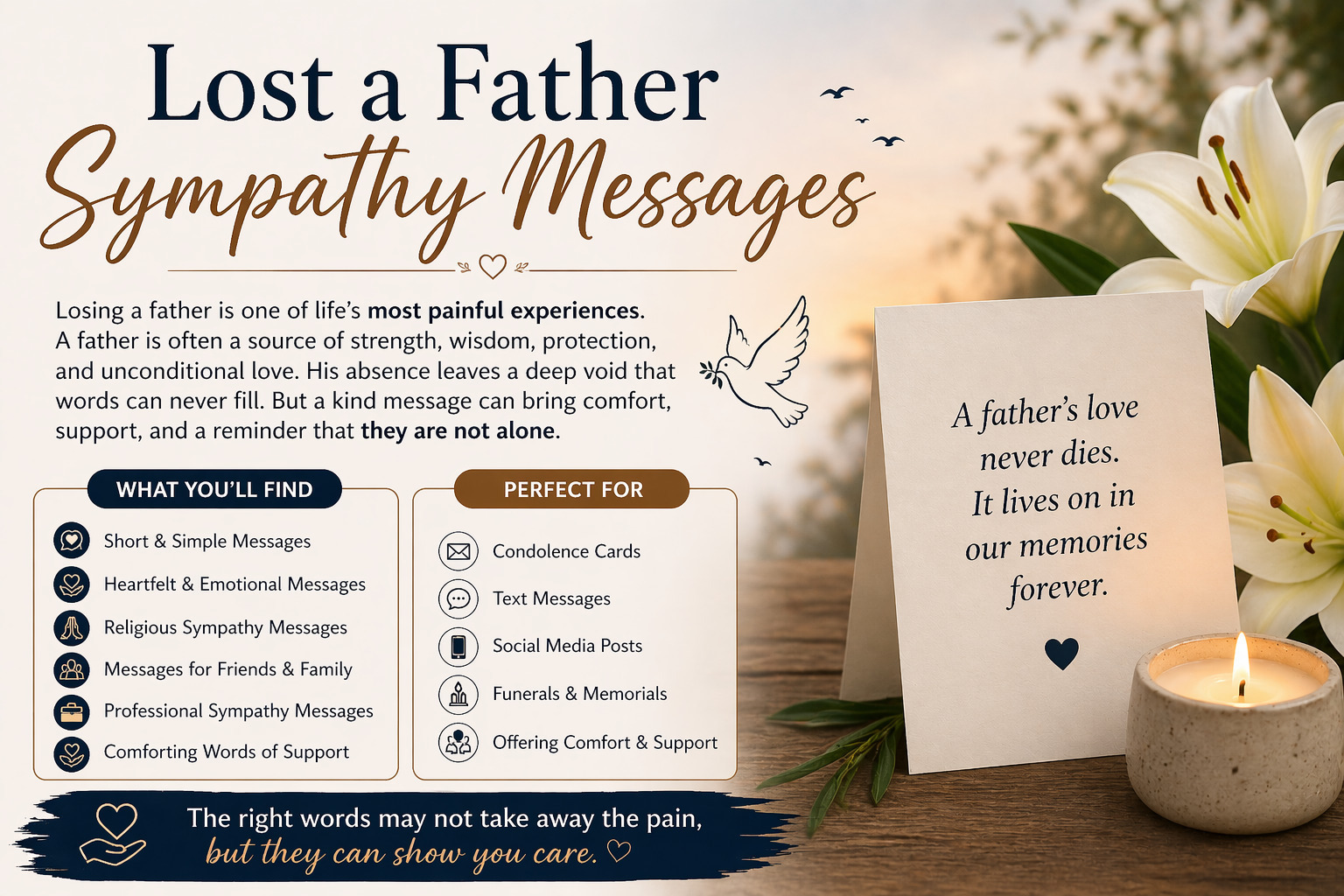 70 Lost a Father Sympathy Messages