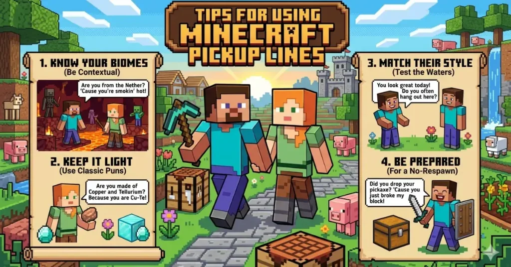 Tips for Using Minecraft Pickup Lines