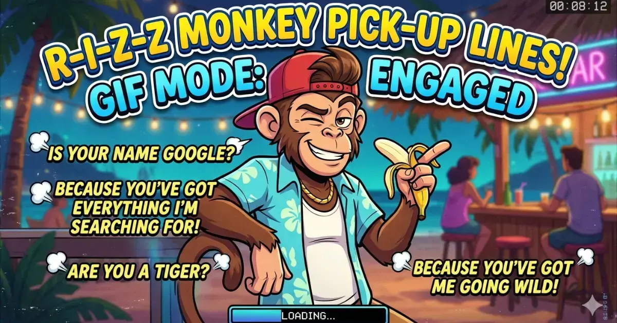 Rizz Monkey Gif Pick Up Lines