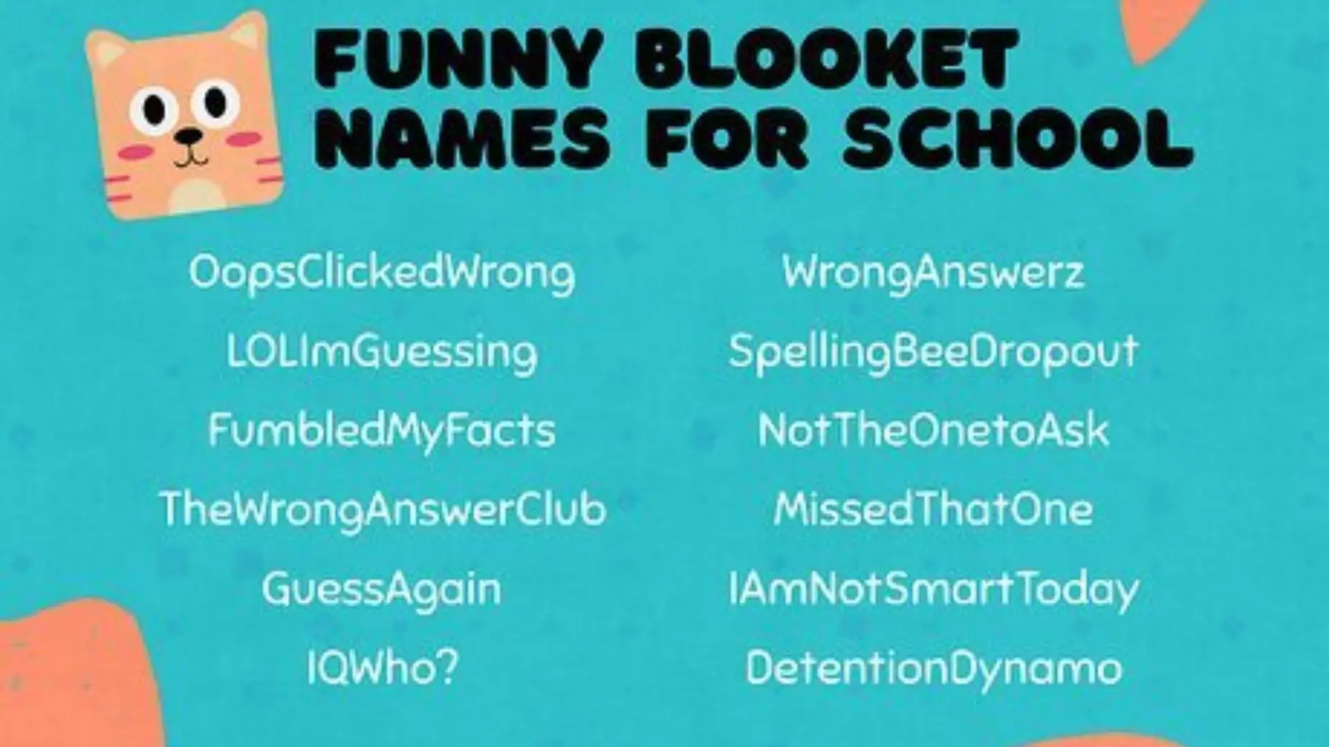 Funny Booklet Names