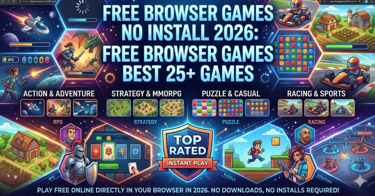 Free Browser Games No Install 2026: Best 25+ Games