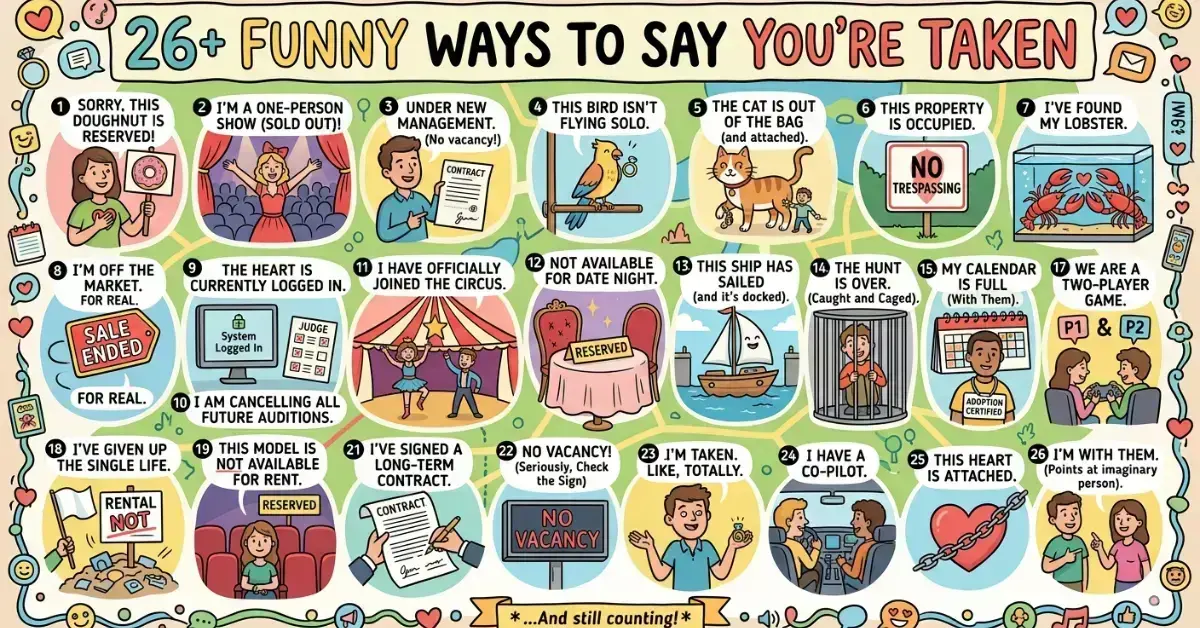 Funny Ways to Say You're Taken