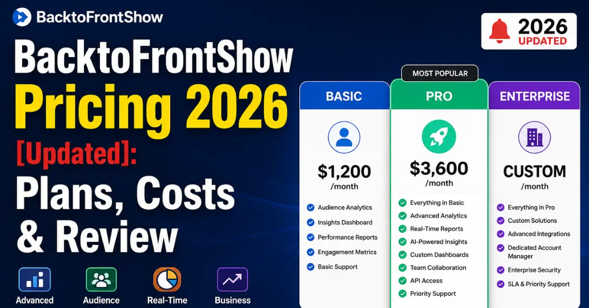 BacktoFrontShow Pricing